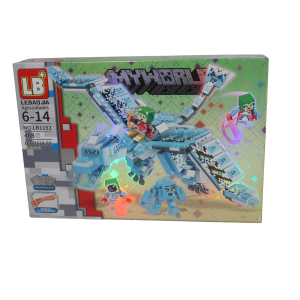 Set construcție LB My World – Dragon Albastru + Figuri, 468 piese