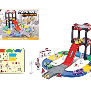 Set Parcare și Circuit Auto 3D pentru Copii – 39 Piese