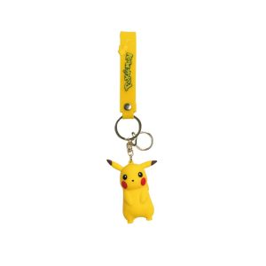 Breloc Pokémon Pikachu cu curea galbenă – accesoriu decorativ