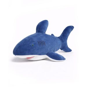 Rechin de pluș mare albastru – jucărie moale pentru copii