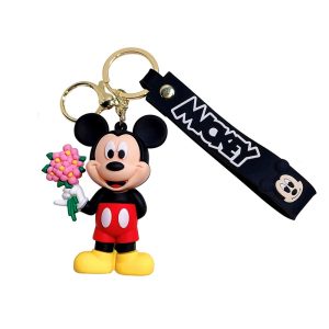 Breloc Mickey Mouse cu figurină și curea neagră – accesoriu decorativ