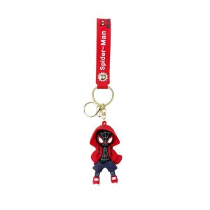Breloc Spider-Man cu figurină și curea roșie – accesoriu decorativ